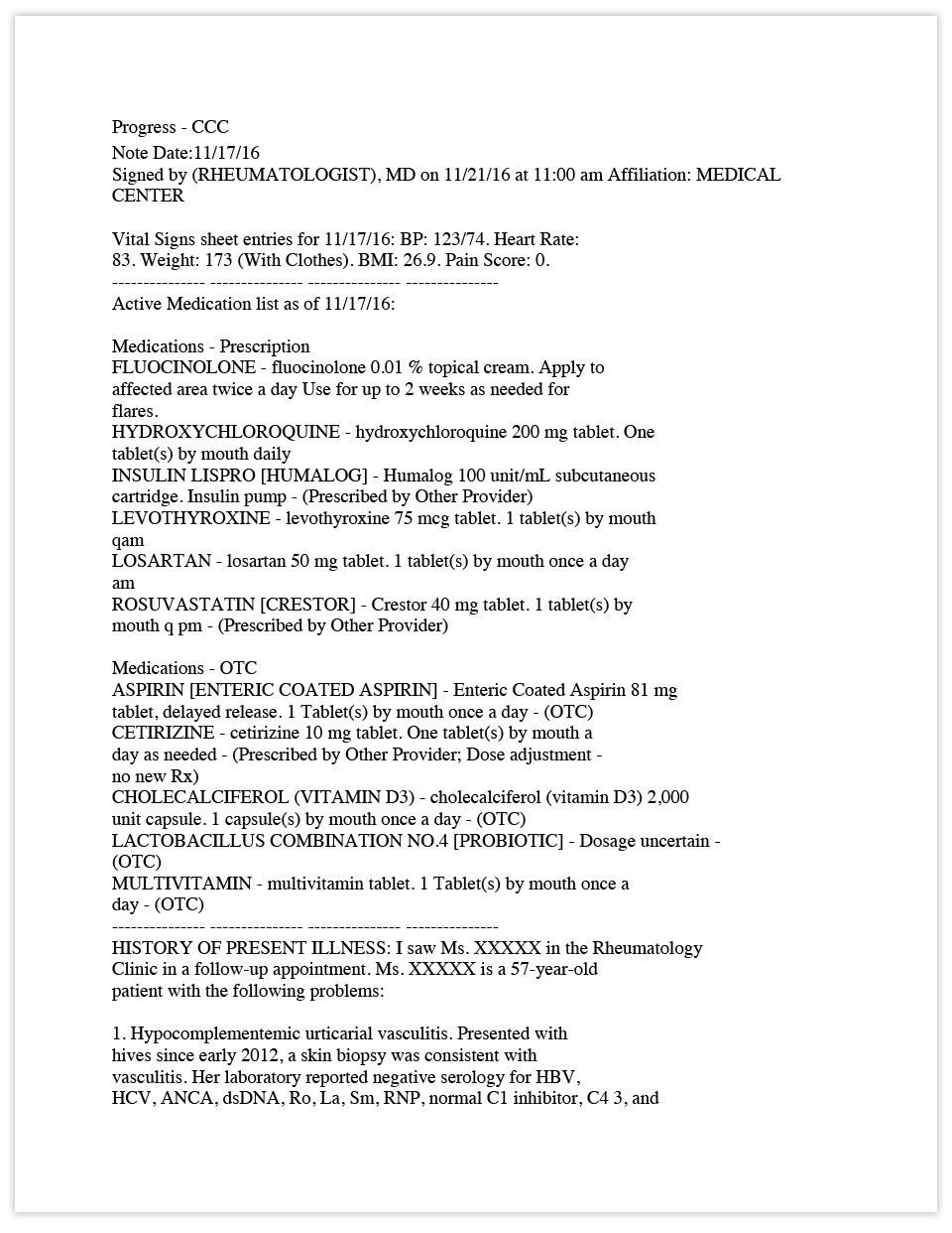 Mental Health Charting Notes