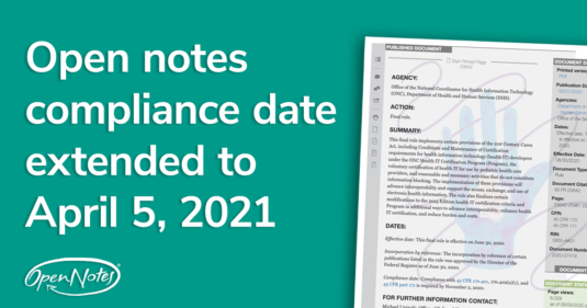 Federal Rules on Interoperability and Information Blocking, and open notes