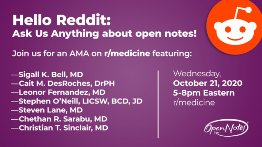 “Ask Us Anything” about open notes on October 21, 2020