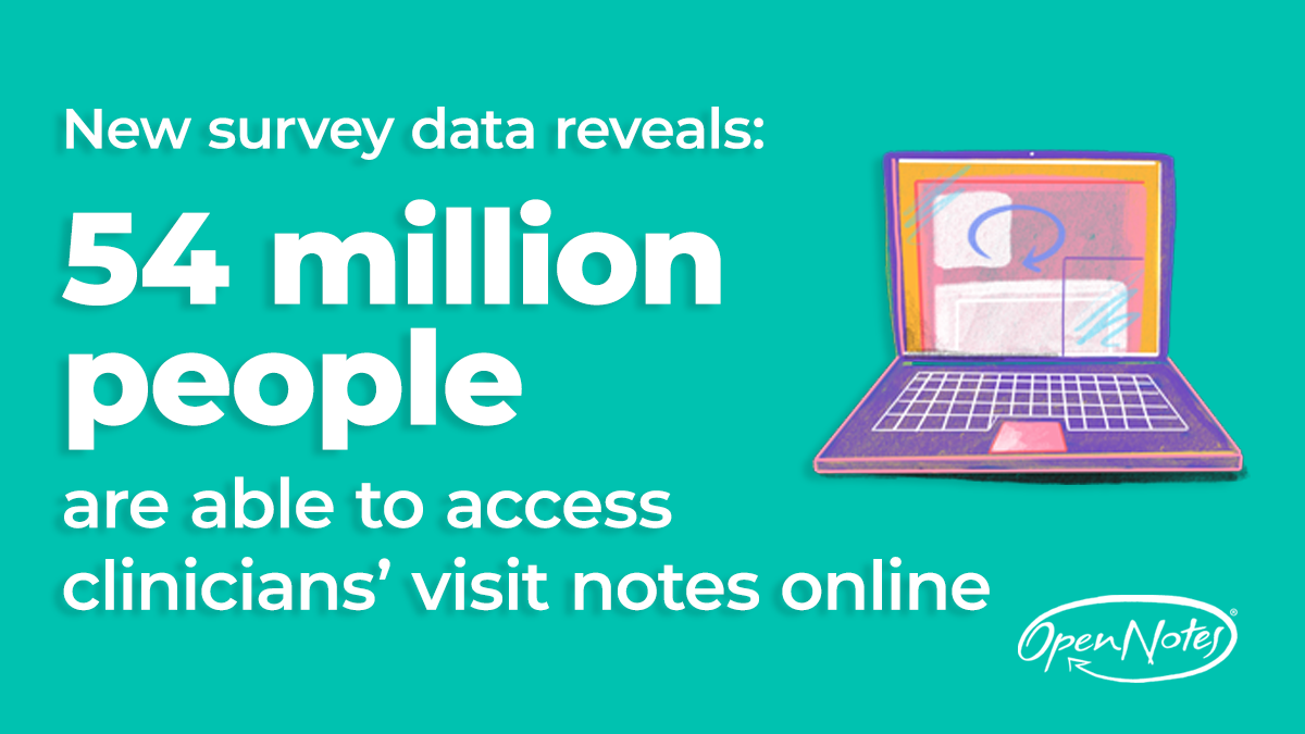 New survey data reveals 54 million people are able to access clinicians' visit notes online