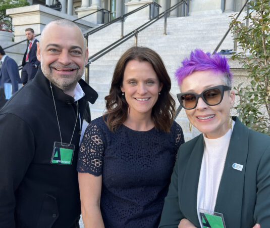 Adam Hayden, Danielle Carnivale, and Liz Salmi at the White House Forum on Malignant Brain Tumors